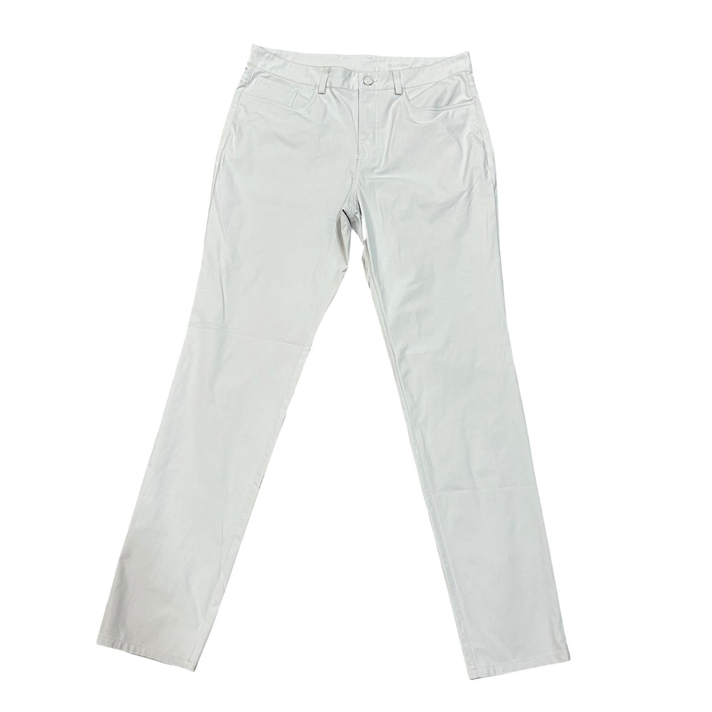 G/FORE Mens 5 Pocket Performance Golf Pants Light Gray Size 33/34 Stretch Tech